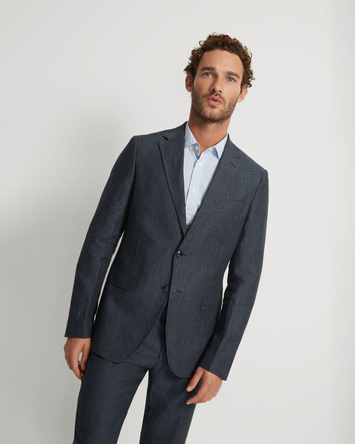 BYRON HALF LINED LINEN JACKET - AVAILABLE ~ 1-2 weeks MENS JACKETS AND COATS