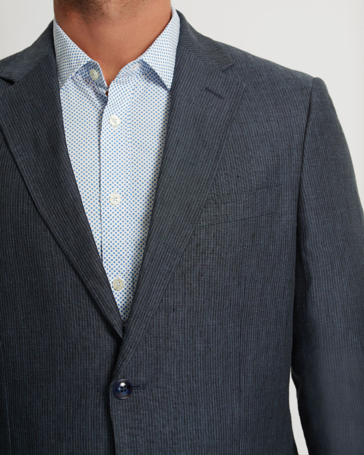 BYRON HALF LINED LINEN JACKET - AVAILABLE ~ 1-2 weeks MENS JACKETS AND COATS
