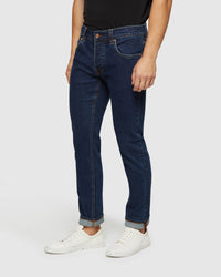 MARTY STONE ENZYME WASH DENIM JEANS MENS TROUSERS