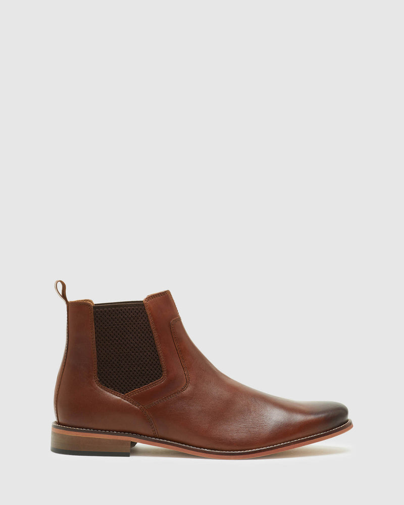 MILLER LEATHER CHELSEA BOOTS MENS SHOES