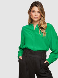 RUBY COLLARLESS BLOUSE