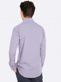 STRATTON CHECKED SHIRT BLUE/RED