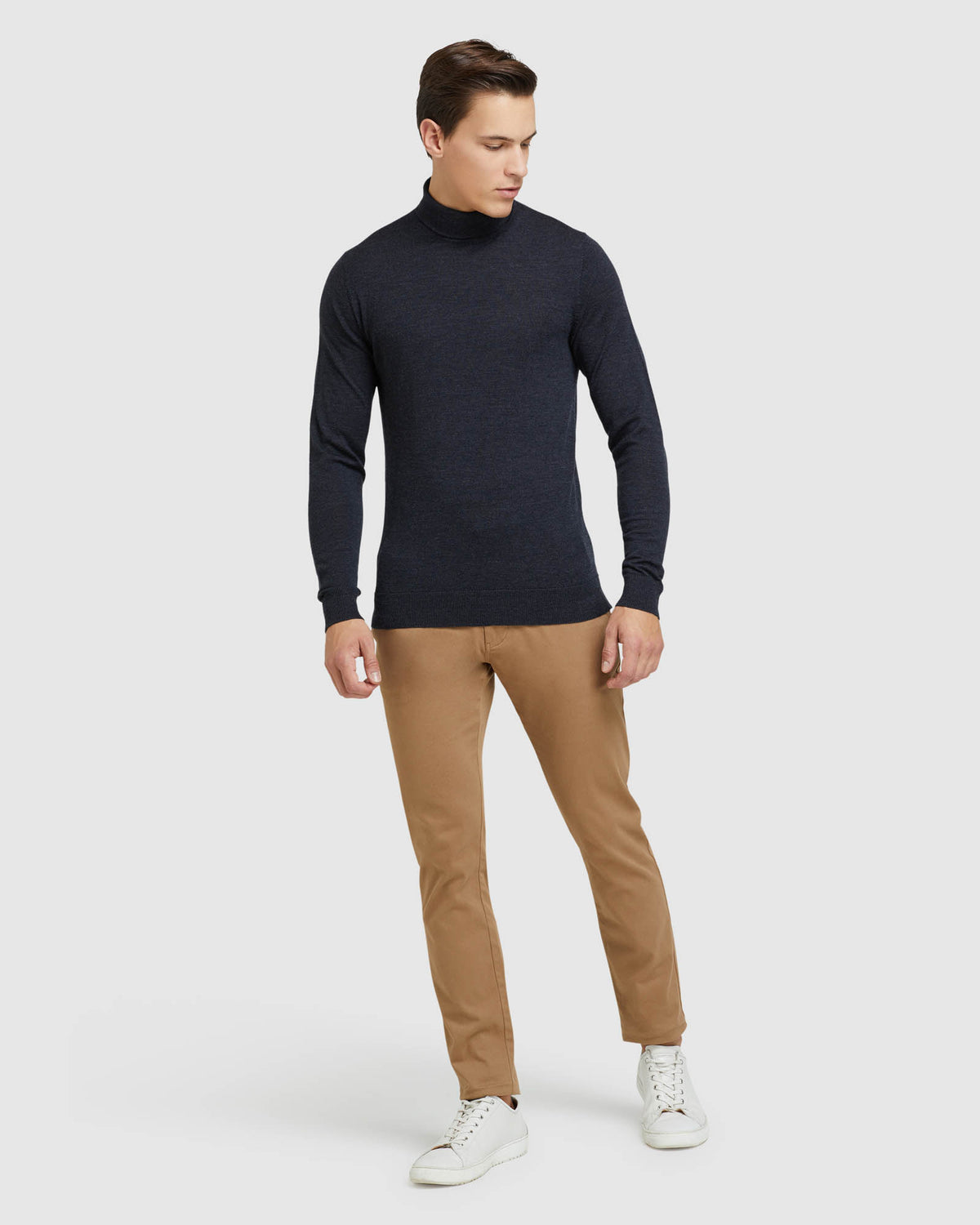 AARON TURTLE NECK PURE WOOL KNIT