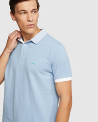 DYLAN STRIPED COLLAR PIQUE POLO MENS KNITS