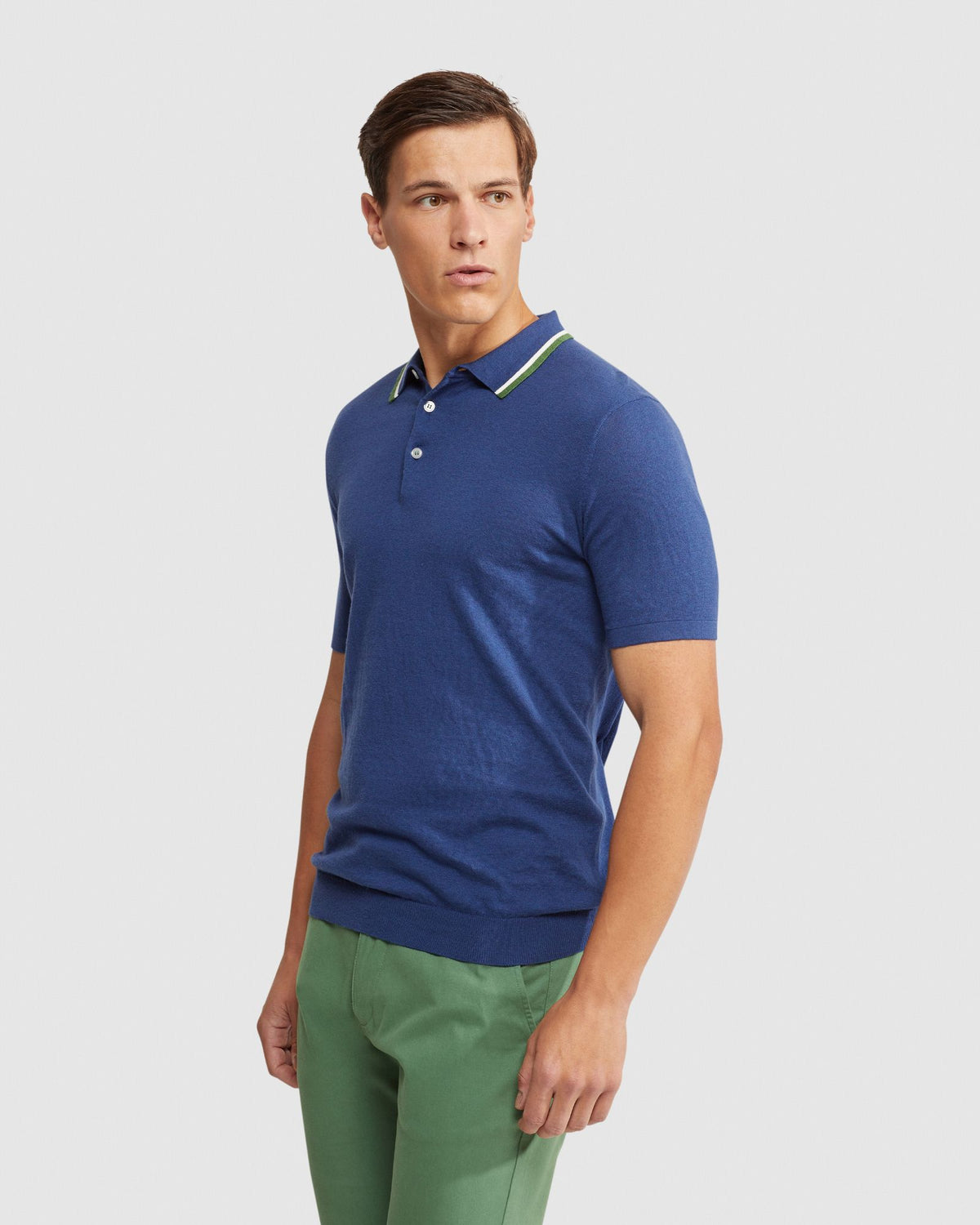 NEWTON KNITTED COTTON POLO MENS KNITS