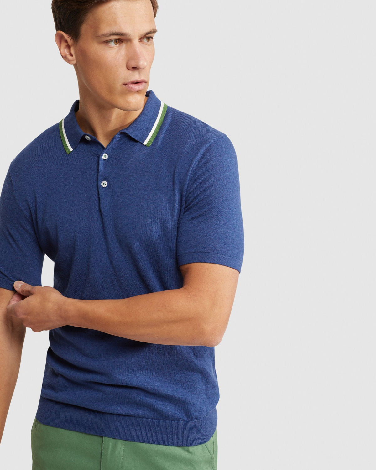 NEWTON KNITTED COTTON POLO MENS KNITS