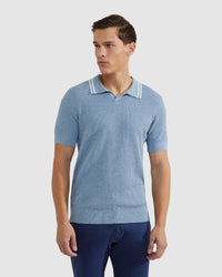 FRASER KNITTED POLO MENS KNITWEAR