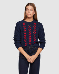 LUCY RIBBON KNIT PULLOVER WOMENS KNITWEAR