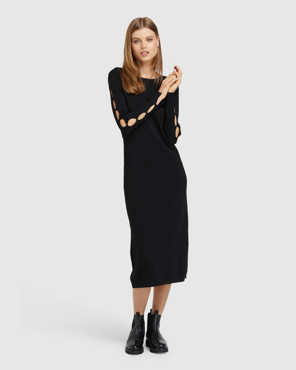 KATE CUT OUT KNITTED DRESS