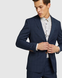 BYRON ECO CHECKED SUIT JACKET