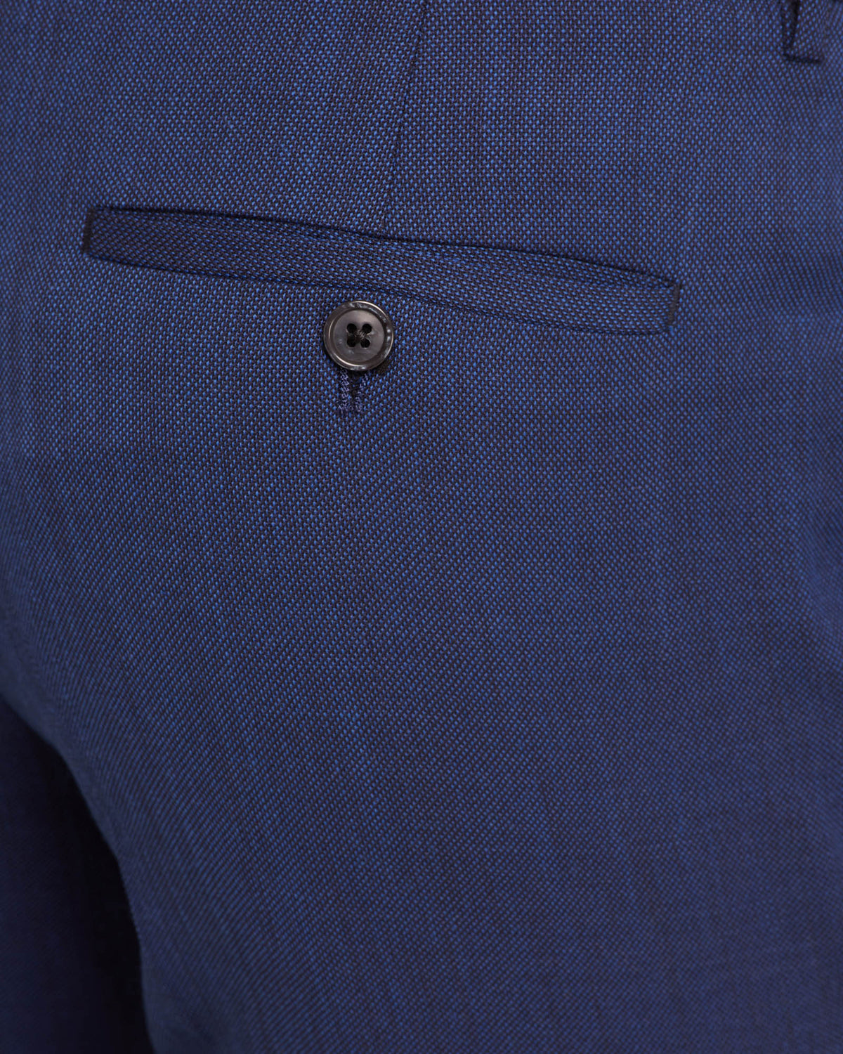 HOPKINS WOOL STRETCH SUIT TROUSERS NAVY