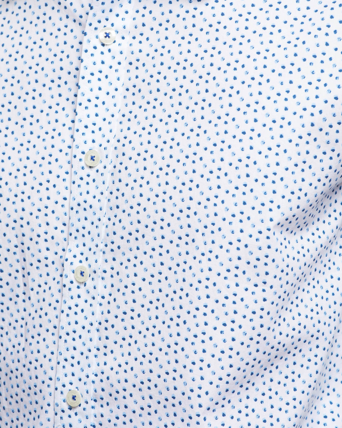 KENTON PRINTED SHIRT WHITE/BLUE