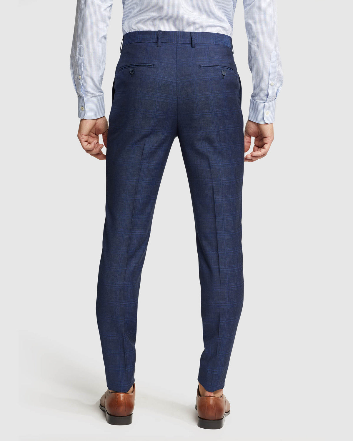 BYRON WOOL CHECKED SUIT TROUSERS MENS SUITS
