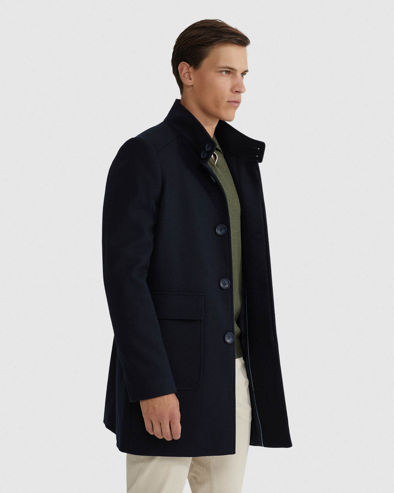 WILSON WOOL RICH TWILL OVERCOAT MENS JACKETS AND COATS