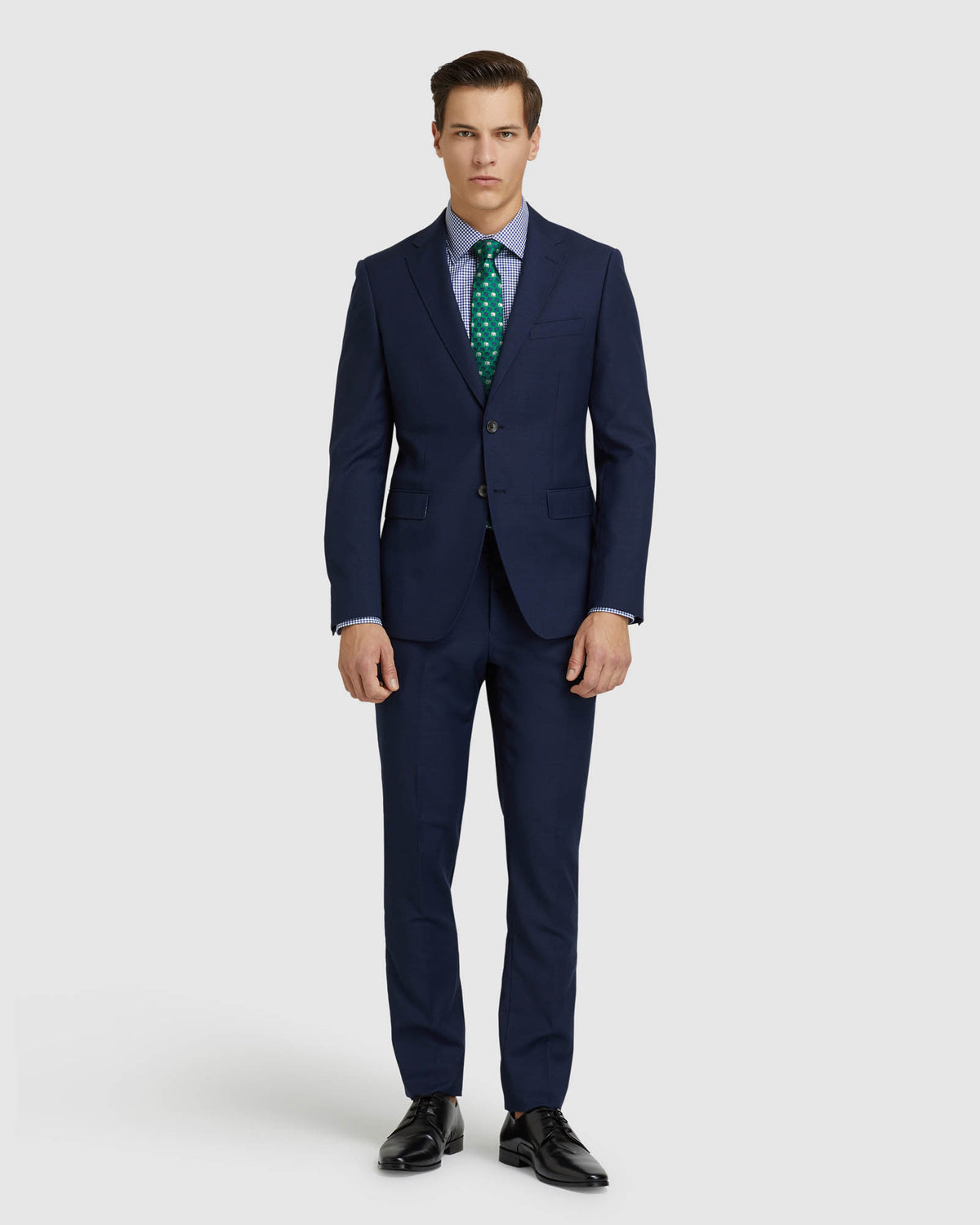 BYRON WOOL SUIT TROUSERS NAVY