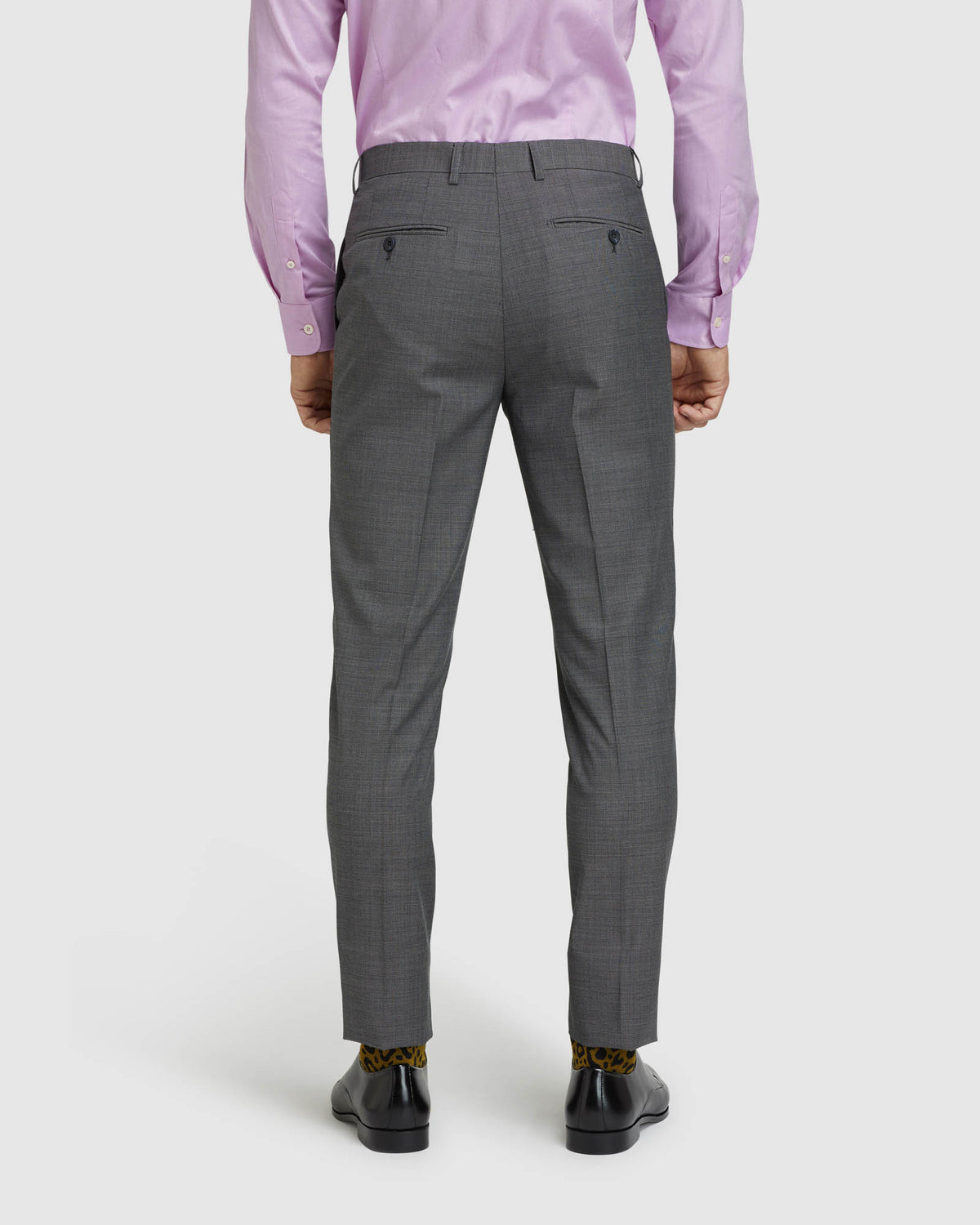 BYRON WOOL SUIT TROUSERS CHARCOAL