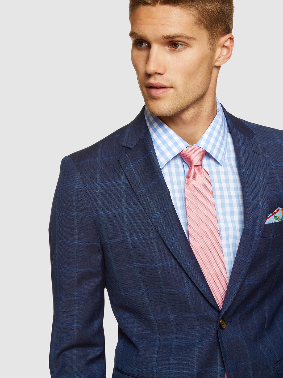 AUDEN WOOL SUIT CHECKED JACKET