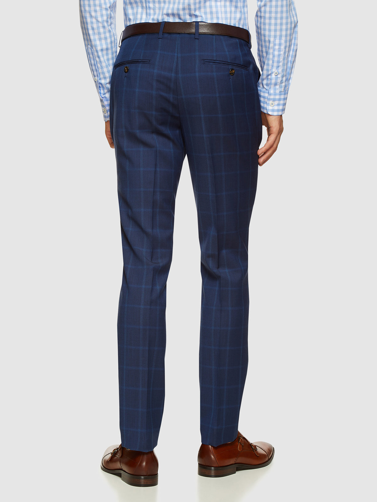 AUDEN WOOL SUIT CHECKED TROUSERS