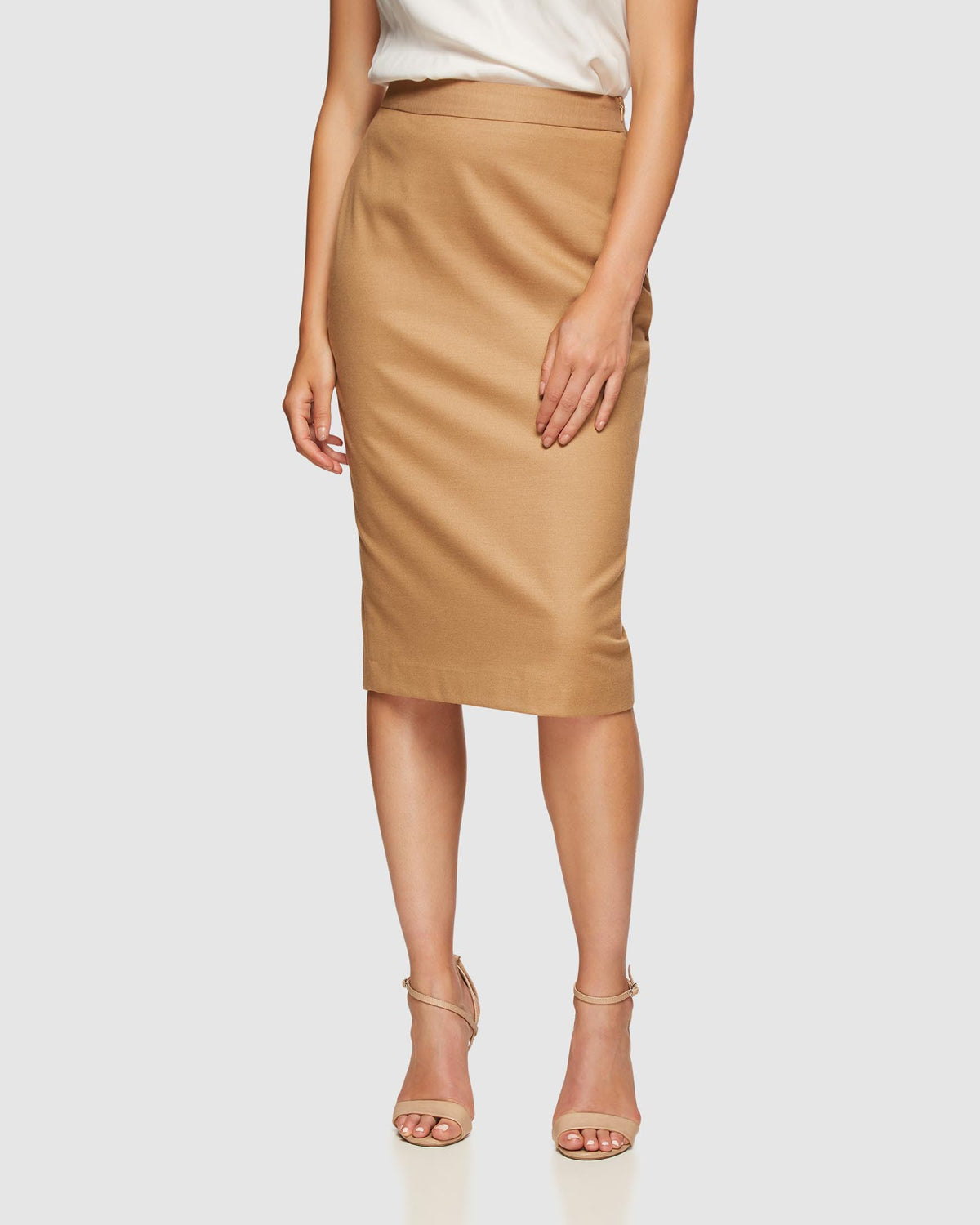 PEGGY ECO SUIT SKIRT CAMEL