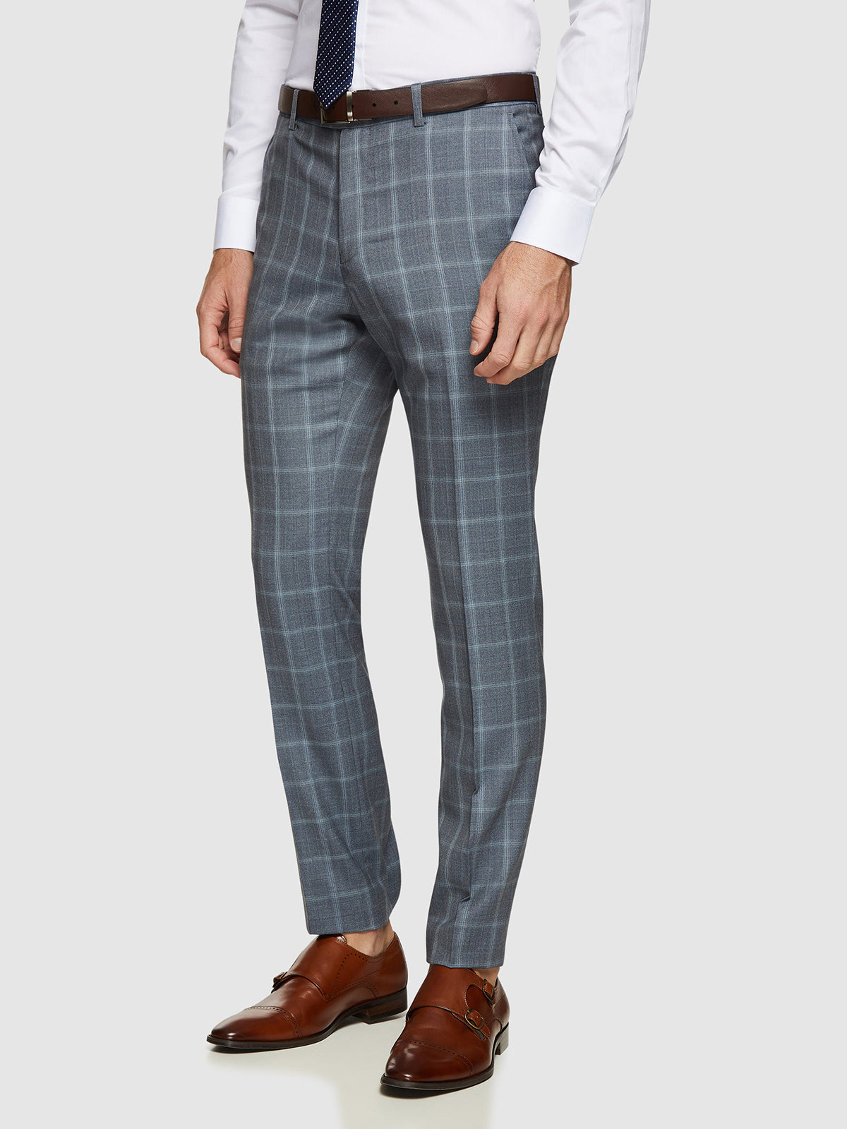 HOPKINS WOOL CHECKED TROUSERS