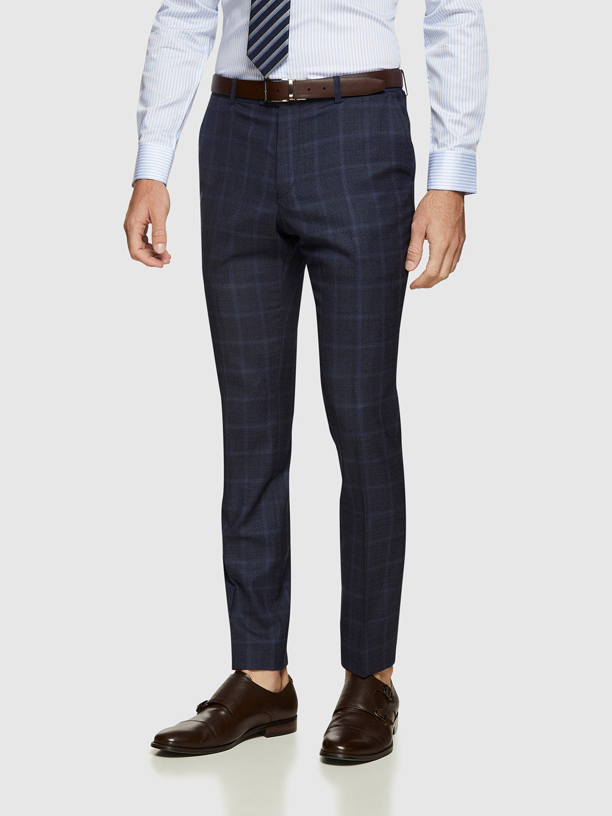 HOPKINS WOOL CHECKED TROUSERS