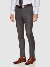 BYRON WOOL STRETCH CHECK TROUSERS
