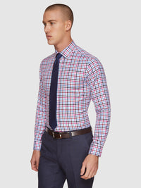 BECKTON CHECKED LUXURY SHIRT RED/BLUE
