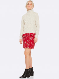 KATE RED PRINT SKIRT RED