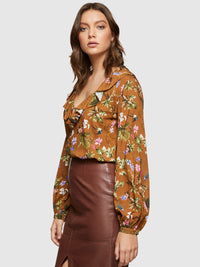 ANA FLORAL TOP SPICE