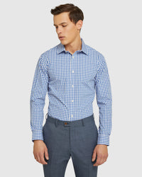 ISLINGTON CHECKED REGULAR FIT SHIRT FRENCH BLUE