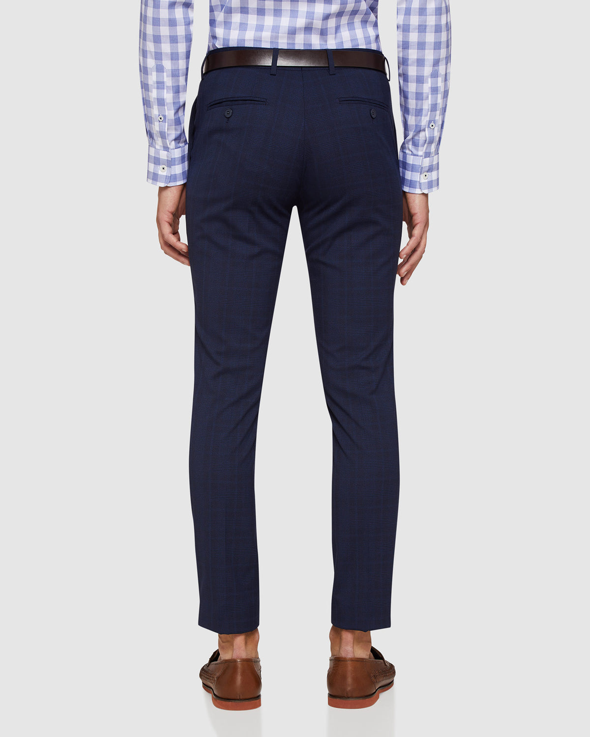 AUDEN ECO CHECKED SUIT TROUSERS