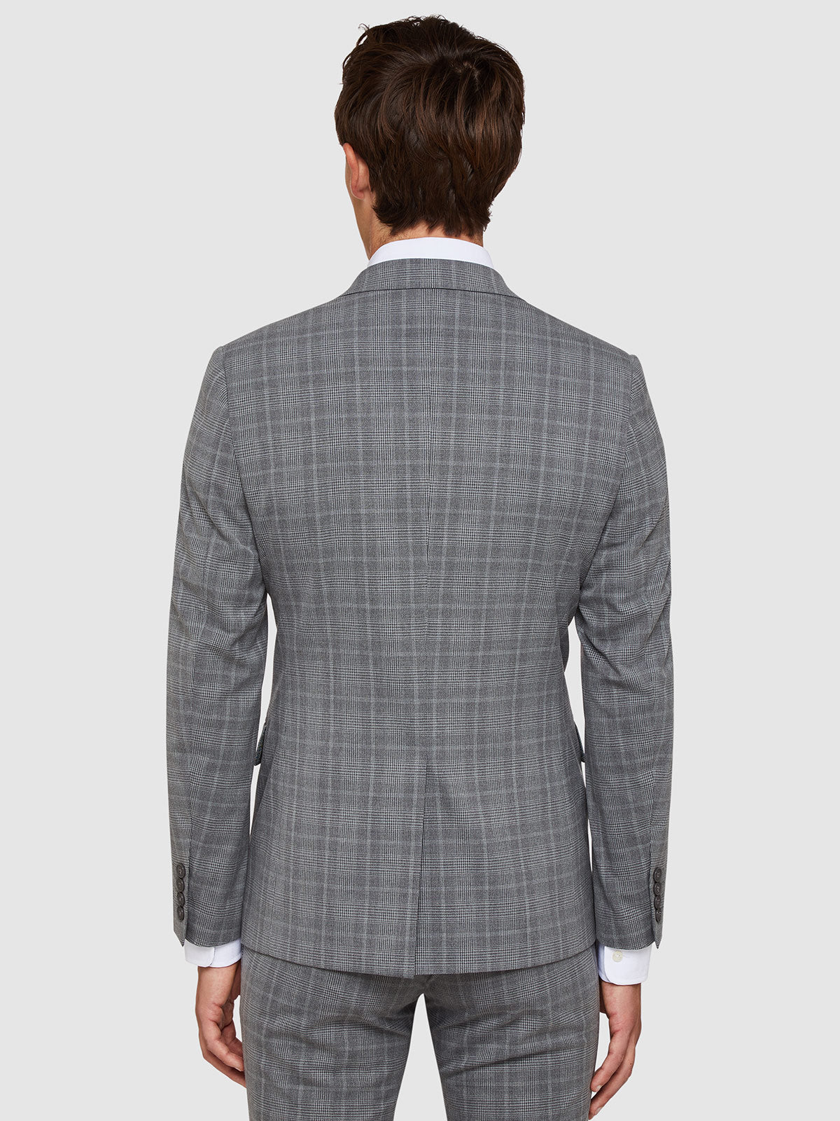 AUDEN ECO CHECKED SUIT JACKET GREY